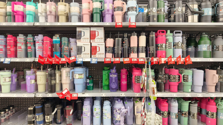 Water bottle selection at Walmart