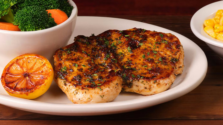 Herb-crusted chicken dinner from Texas Roadhouse