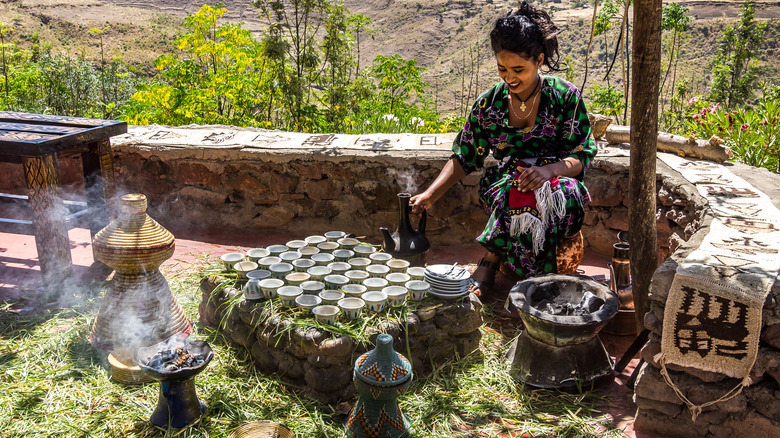 Ethiopian coffee ceremony