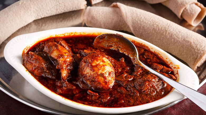 Doro wot served with injera