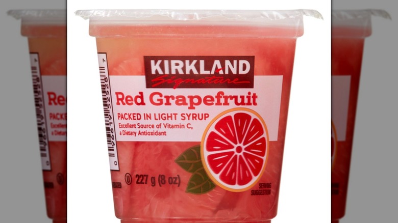 Close-up of Kirkland Signature grapefruit cup