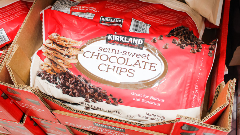 Bags of Kirkland Signature semi-sweet chocolate chips