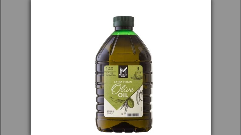 Bottle of Member's Mark extra virgin olive oil