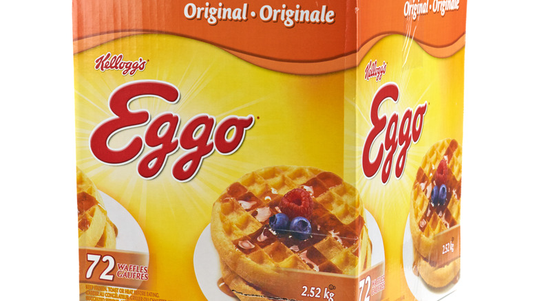 Large box of Kellogg's Eggo Homestyle Waffles