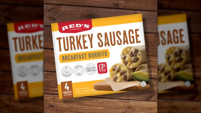 Red's Turkey Sausage Breakfast Burrito packaging