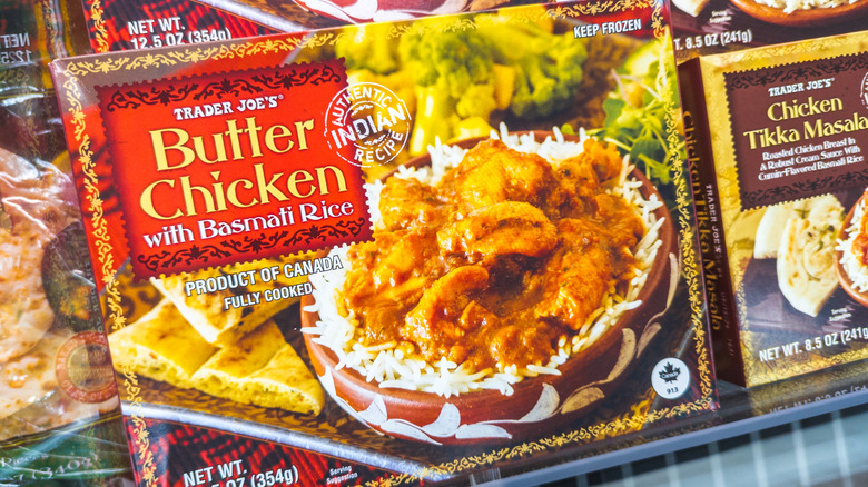 Box of Trader Joe's Butter Chicken with Basmati Rice