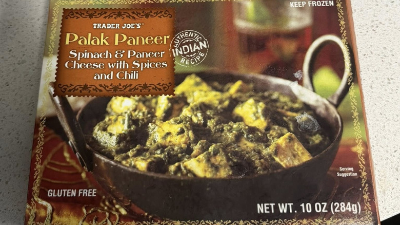 Box of Trader Joe's Palak Paneer