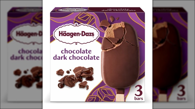 Häagen Dazs Chocolate Dark Chocolate Ice Cream Bars.