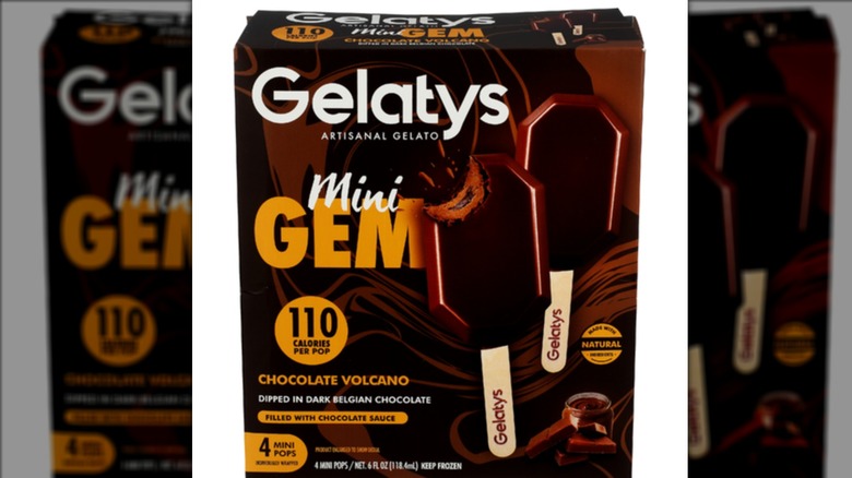 Gelatys Artisanal Gelato Chocolate Volcano Mini Gem Pops.