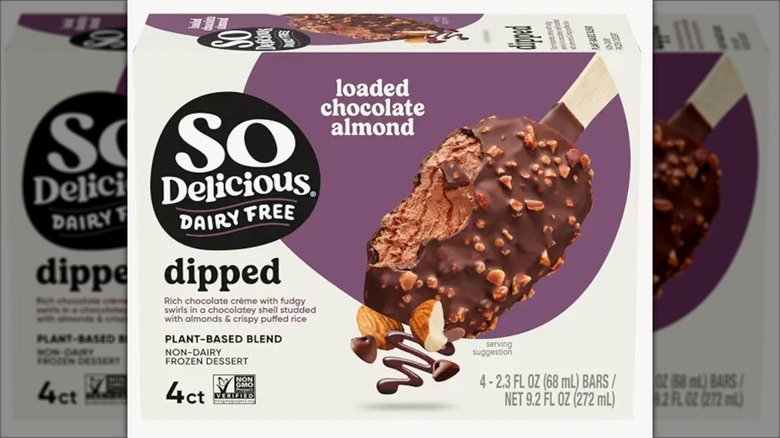 So Delicious Plant Based Blend Frozen Dessert Bars, Loaded Chocolate Almond.