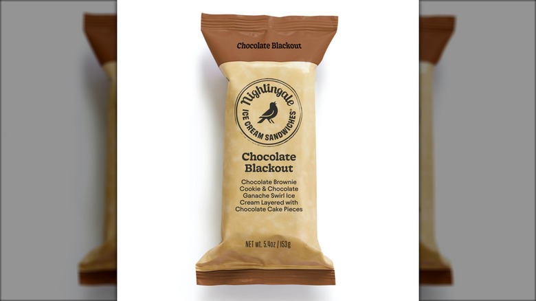 Nightingale Ice Cream Chocolate Blackout Ice Cream Sandwich.