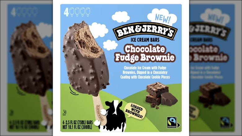 Ben & Jerry's Chocolate Fudge Brownie Ice Cream Bars.
