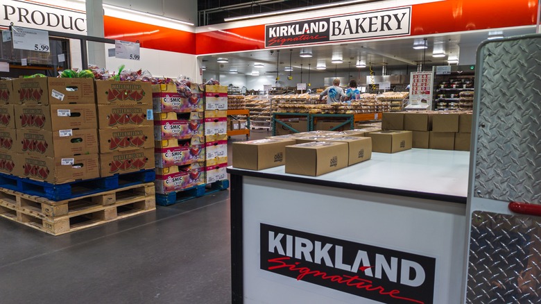 Costco bakery section with various baked goods