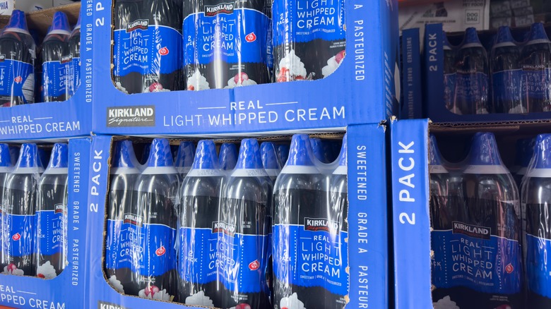 Cases of Kirkland Signature Whipped Cream