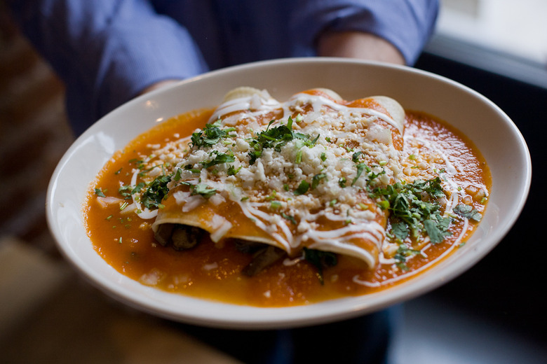 Spinach and Mushroom Enchiladas Recipe