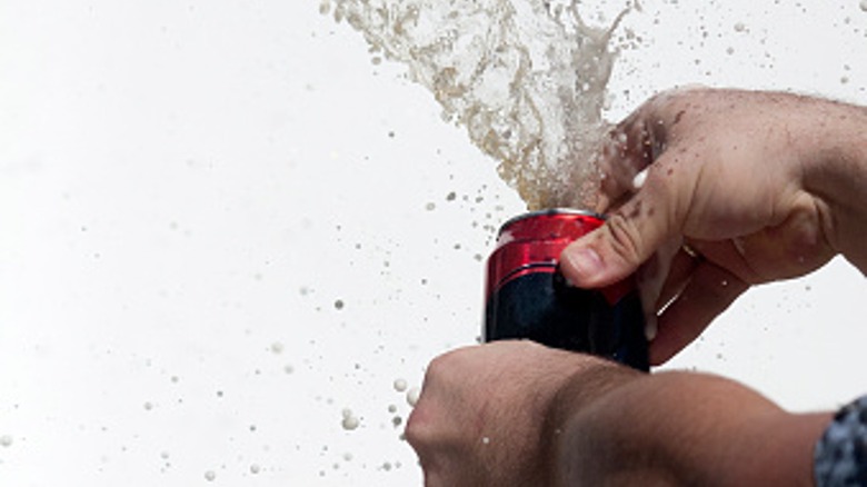 exploding can of soda