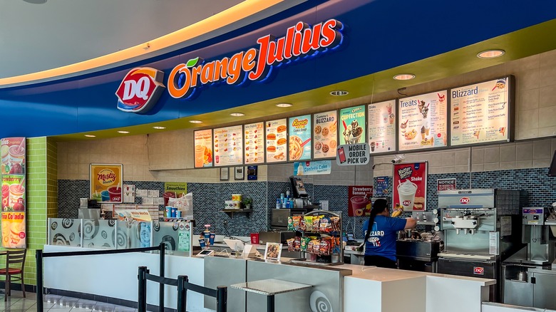 Combination counter of Orange Julius and Dairy Queen