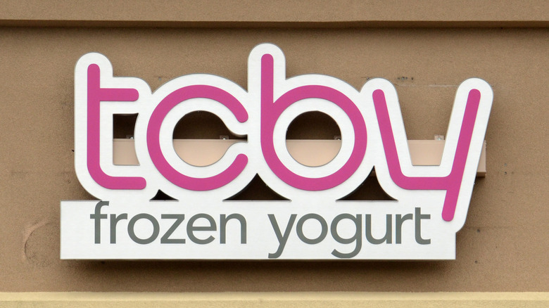 Sign for a TCBY frozen yogurt location