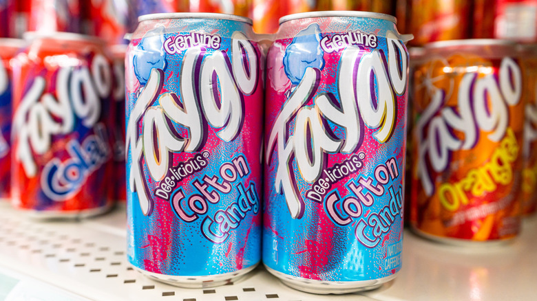 Two cans of Faygo Cotton Candy