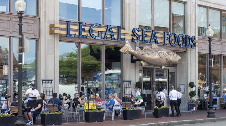 Exterior of a Legal Sea Foods restaurant