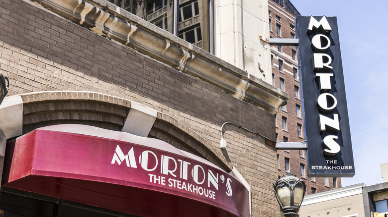 Exterior of Morton's the Steakhouse restaurant in Chicago
