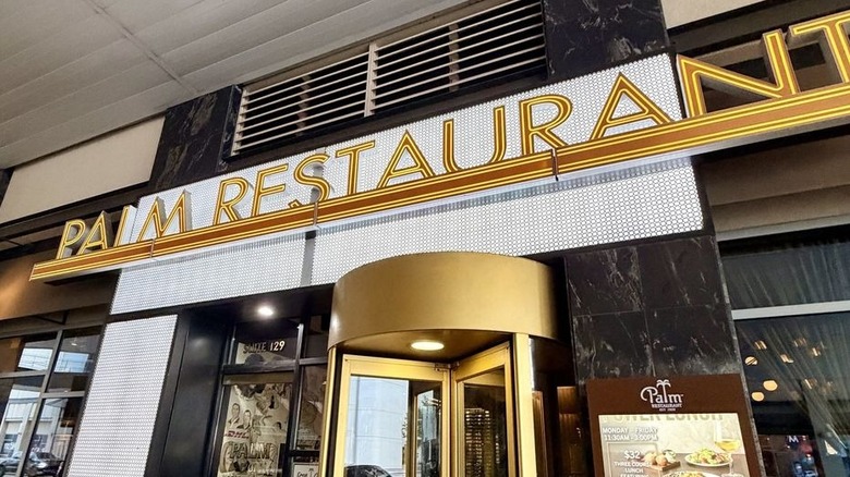 Exterior of The Palm Restaurant in Houston, TX