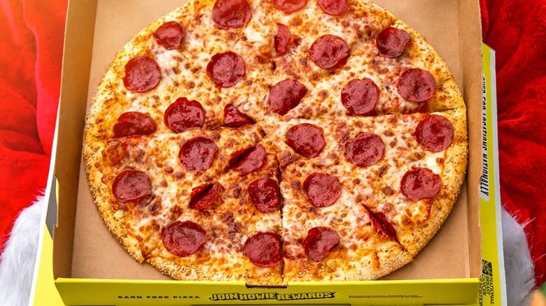 Pepperoni pizza from Hungry Howie's.