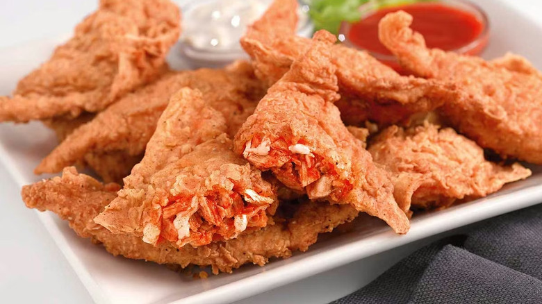 Plate of Buffalo Blasts from The Cheesecake Factory.