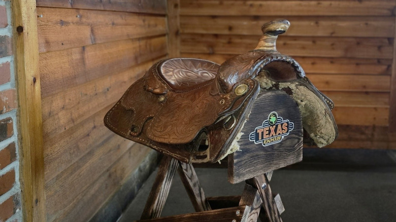 Texas Roadhouse's saddle for birthday celebrants