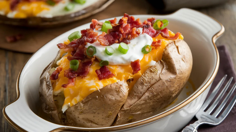 a loaded baked potato