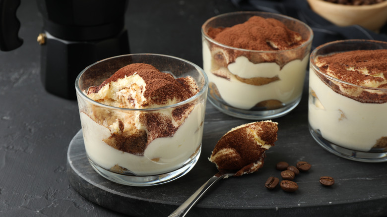 Individual cups of tiramisu