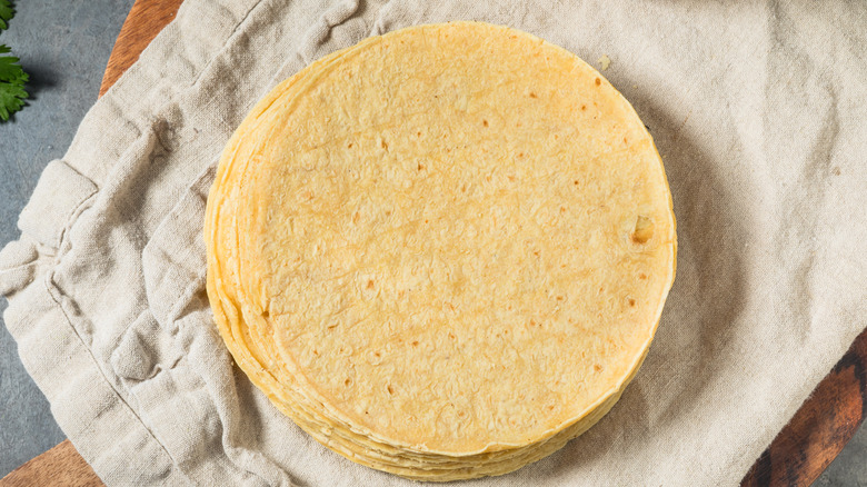 Homemade corn tortillas