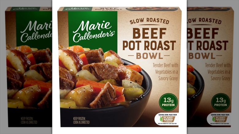 A Marie Callender's Slow Roasted Beef Pot Roast package