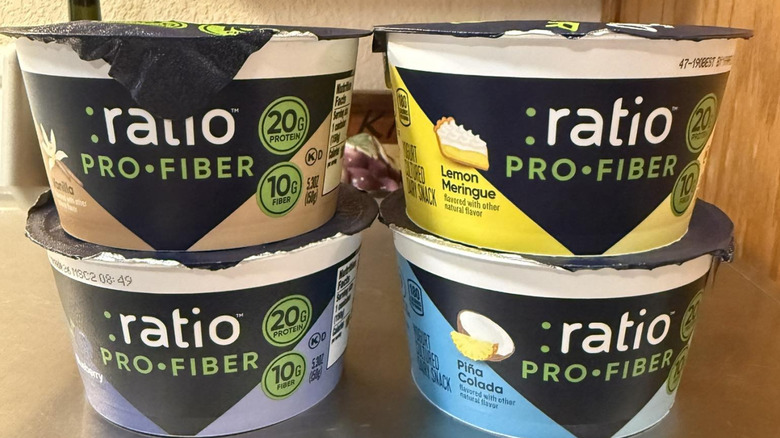 Four flavors of Ratio Pro-Fiber Yogurt