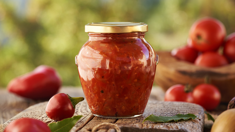 Jar of chutney