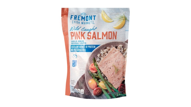 Fremont Fish Market Frozen Wild Salmon from Aldi.