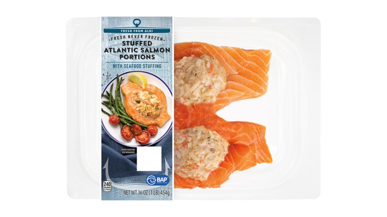 Stuffed Atlantic Salmon Portions from Aldi.