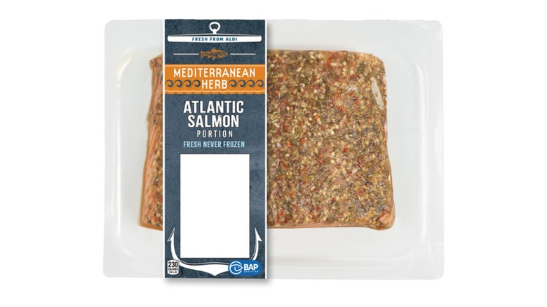 Mediterranean Herb Atlantic Salmon Portions from Aldi.