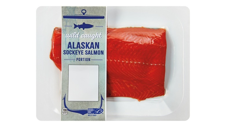 Wild Caught Alaskan Sockeye Salmon Portion from Aldi.