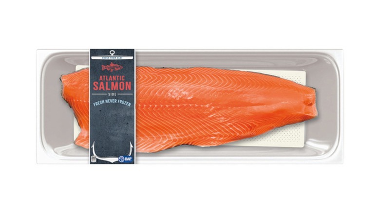 Fresh Atlantic Salmon Side from Aldi.