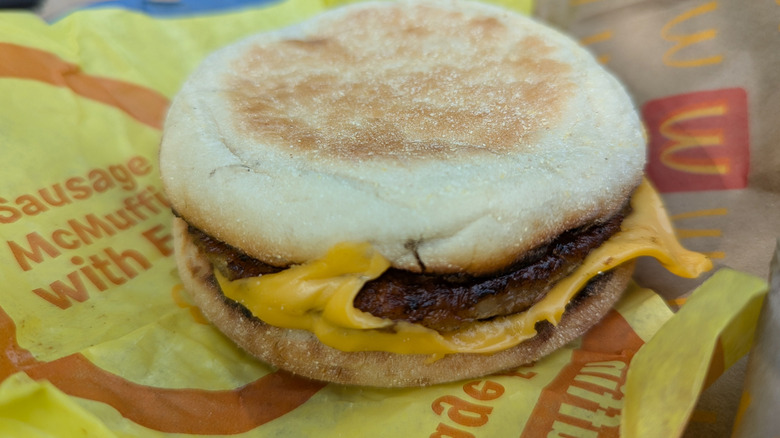 A McDonald's Sausage McMuffin