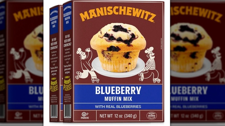 An image of the Manischewitz Blueberry Muffin Mix.