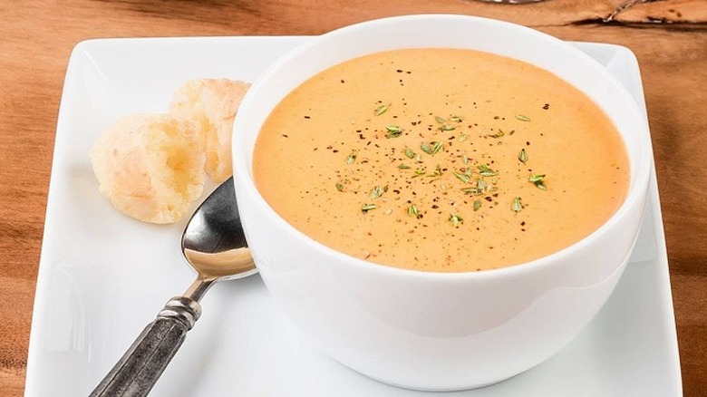 A bowl of lobster bisque at Texas de Brazil