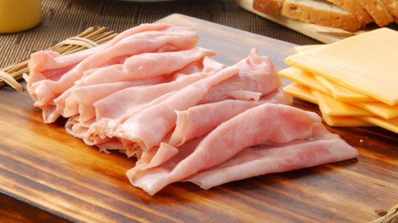 Thin-sliced ham