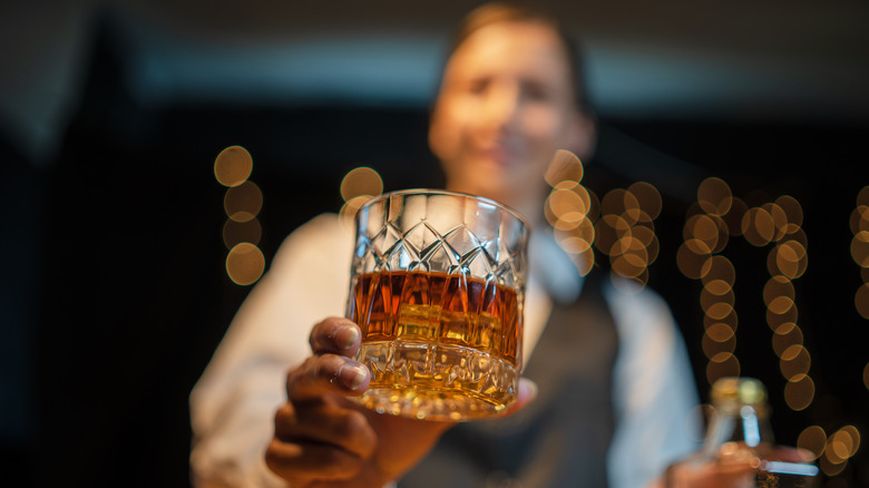 Bourbon in a glass