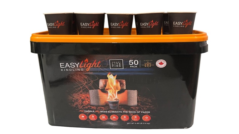 A tub of Smart Lite Fire Easy Light Kindling