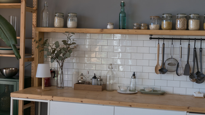 mosaic tiles in a kitchen