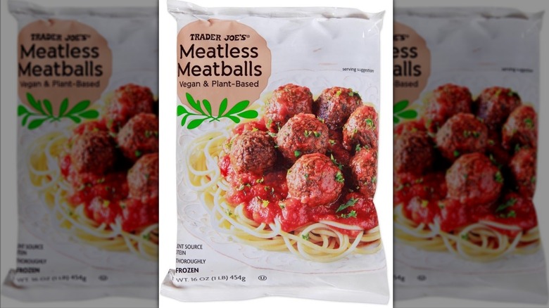 Package of Trader Joe's Meatless Meatballs.