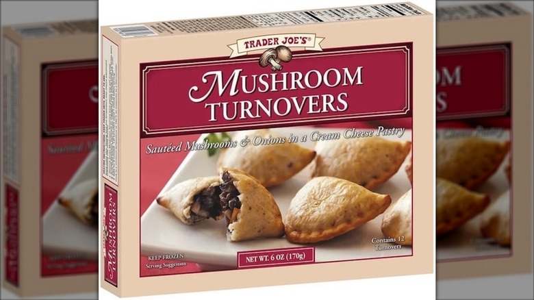 Packaging for Trader Joe's Mushroom Turnovers.