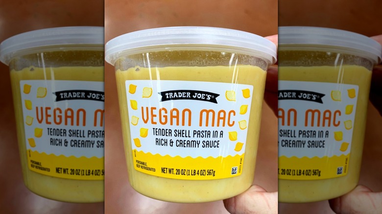 Container of Trader Joe's Vegan Mac.